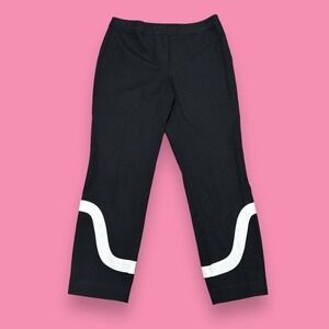 Alfani White Accent Skinny Leg Comfort Waist Black Oasis Ankle Pants Size 6